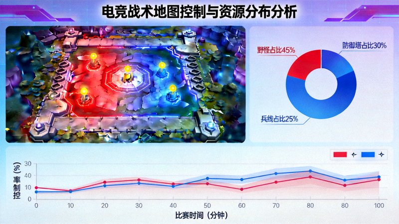 电竞战术数据分析可视化图表，展示地图控制与资源分布